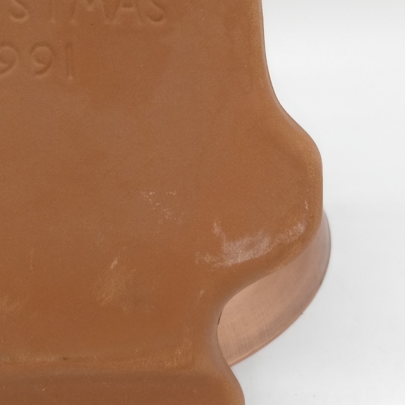 Longaberger Kriss Kringle Santa Cookie Mold 1991 Vintage Earthenware Christmas - Picture 11 of 12